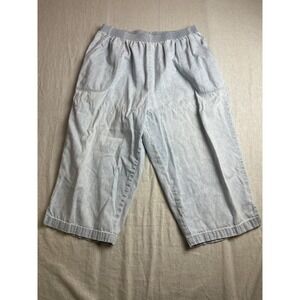 Vintage 90s Sport Timer Light Wash Blue Women 20W Plus Denim Cropped Capri Pants